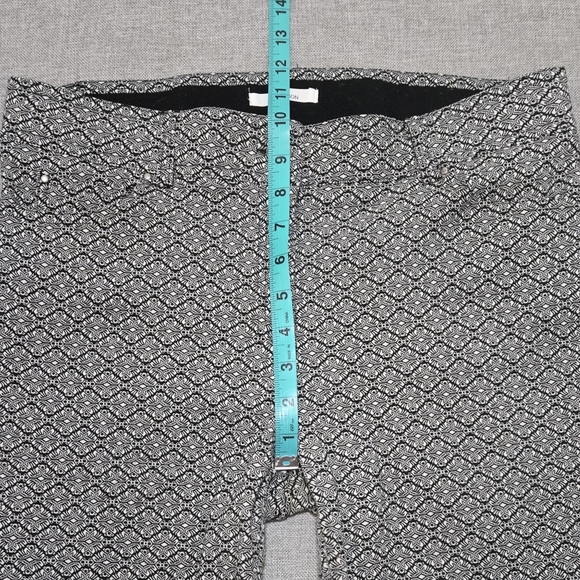 89th & Madison Black and White Geometric Patterned Stretch Pants Size 12 - Picture 9 of 11